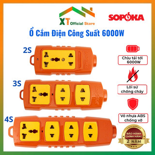Ổ Cắm Điện Rời 2S,3S,4S Chịu Tải 6000W SOPOKA Nhiều Lỗ Có Lõi Sứ Chống Cháy Cắm Nồi Lẩu An Toàn