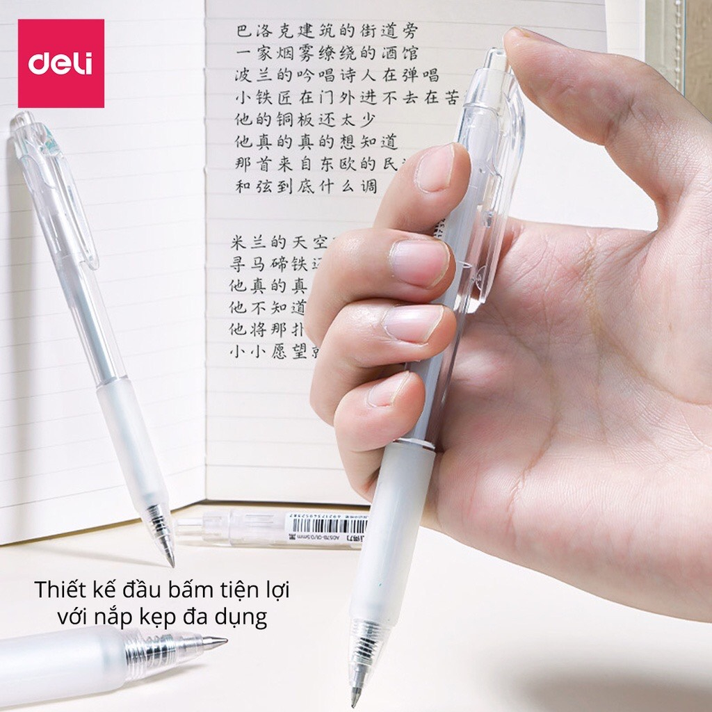 Bút gel DELI A057B  bút quốc dân- Kami Store