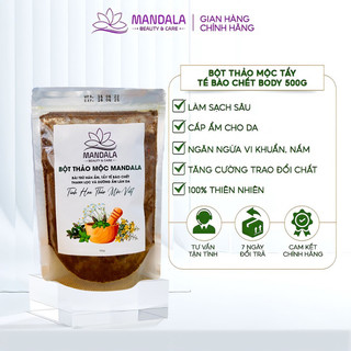 Bột Thảo Mộc Tẩy Tế Bào Chết Body Mandala 500gr Làm Sạch Sâu, Cấp Ẩm Cho Da