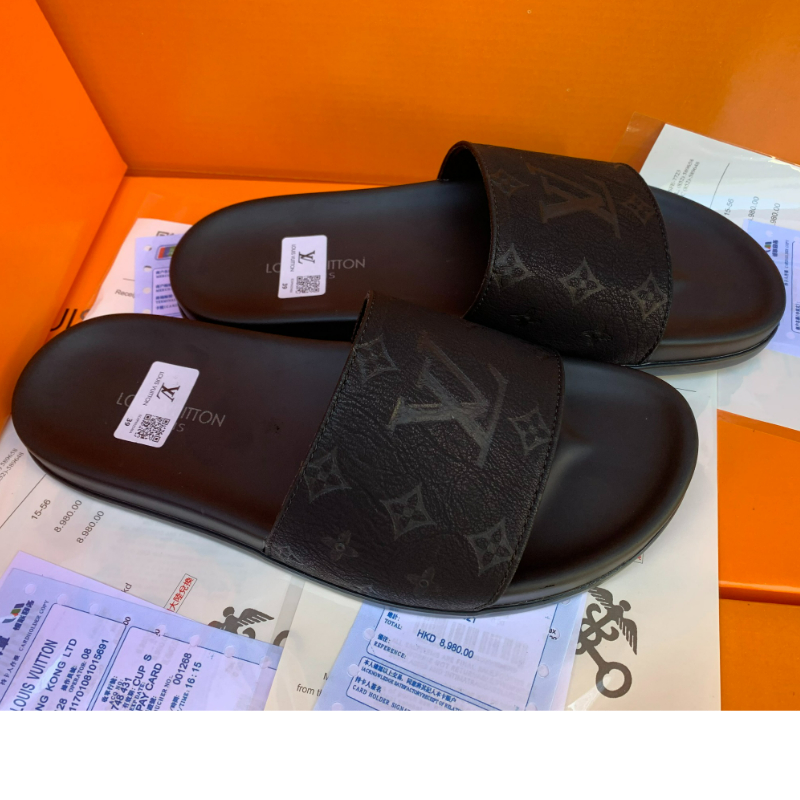 Dép nam quai ngang l.v, ,louis.vuiton, dập nổi thời trang đủ size 38-43