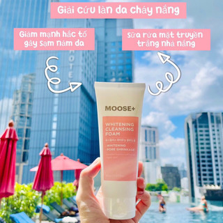 Sữa rửa mặt truyền trắng Moose+ Whitening Cleasing Foam 150ml hạn 2026