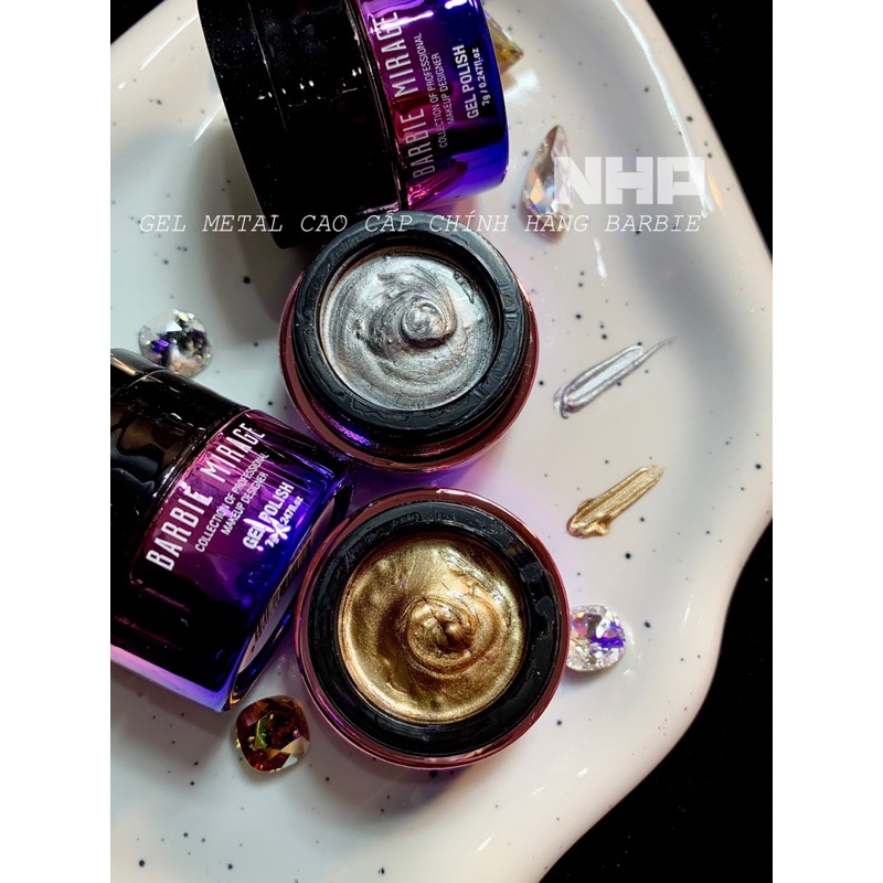 Gel metal vẽ nổi chính hãng Barbie