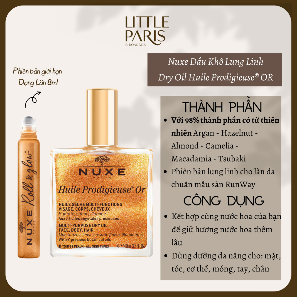 Dầu Khô NUXE Huile Prodigieuse Shimmering Dry Oil 50ml