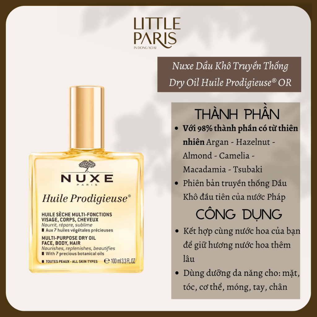 Dầu Khô NUXE Huile Prodigieuse Dry Oil