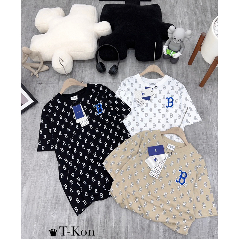 Áo phông M.L.B full chữ B hàng QC chất cotton tàu siêu mát ảnh thật  - Sẵn