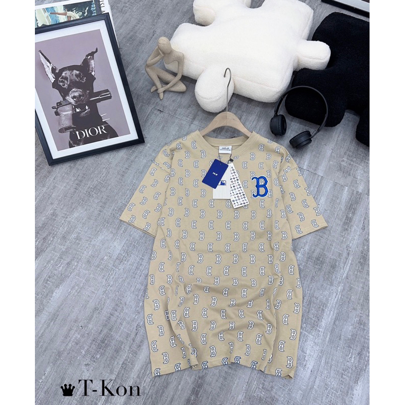 Áo phông M.L.B full chữ B hàng QC chất cotton tàu siêu mát ảnh thật  - Sẵn