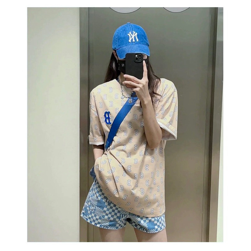 Áo phông M.L.B full chữ B hàng QC chất cotton tàu siêu mát ảnh thật  - Sẵn