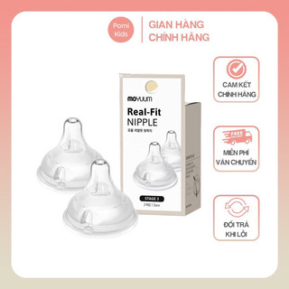 Núm ti Moyuum Núm bình sữa Moyuum Hàn Quốc/ núm moyuum size 2/3/4 lắp được bình grosmimi,bebepick