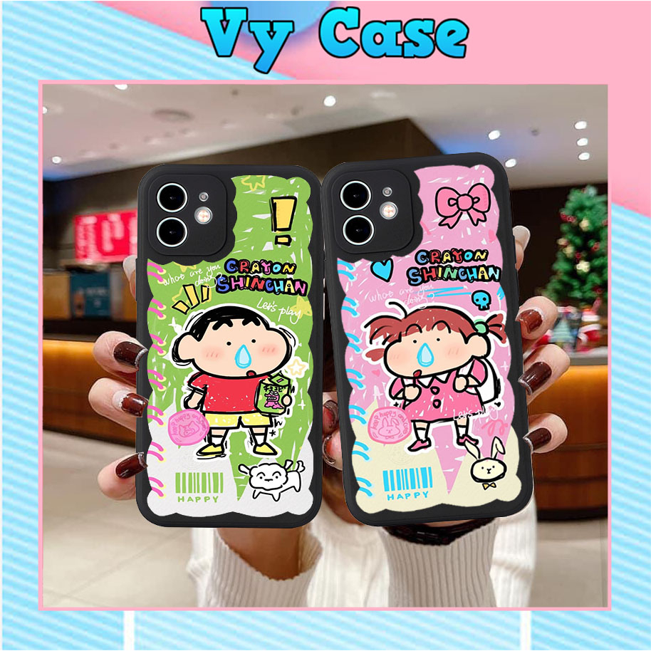 Ốp lưng iphone Black shin cute lượn sóng 6s/6splus/7/7plus/8/8plus/x/xs/11/12/13/14/pro/max/promax/plus