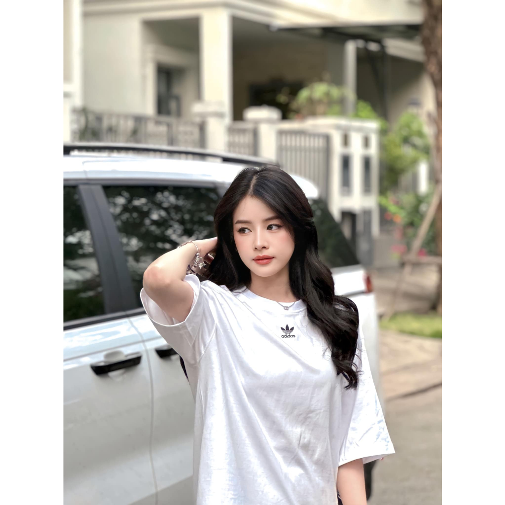 Áo thun adidas Adicolor Essentials Tee IA6461 White màu Trắng Logo Đen Mini | PiuPiu Authentic