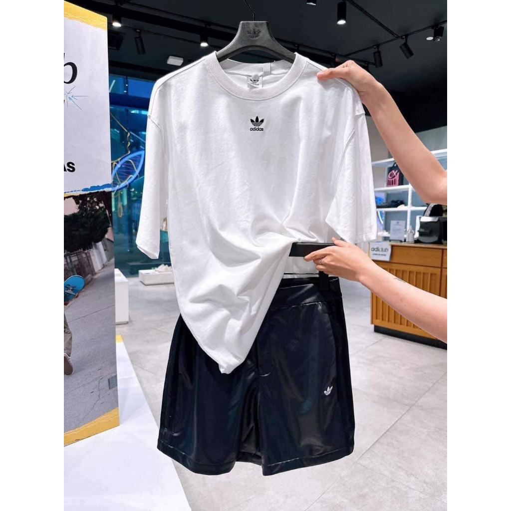 Áo thun adidas Adicolor Essentials Tee IA6461 White màu Trắng Logo Đen Mini | PiuPiu Authentic