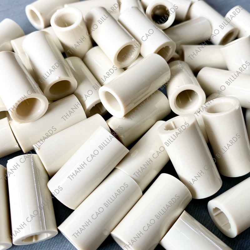 Phíp Nhựa Cơ Bida Bi-a 13mm Có Rãnh Trong Siêu Chắc Chắn | Phíp Trắng Đầu Gậy Bi-a