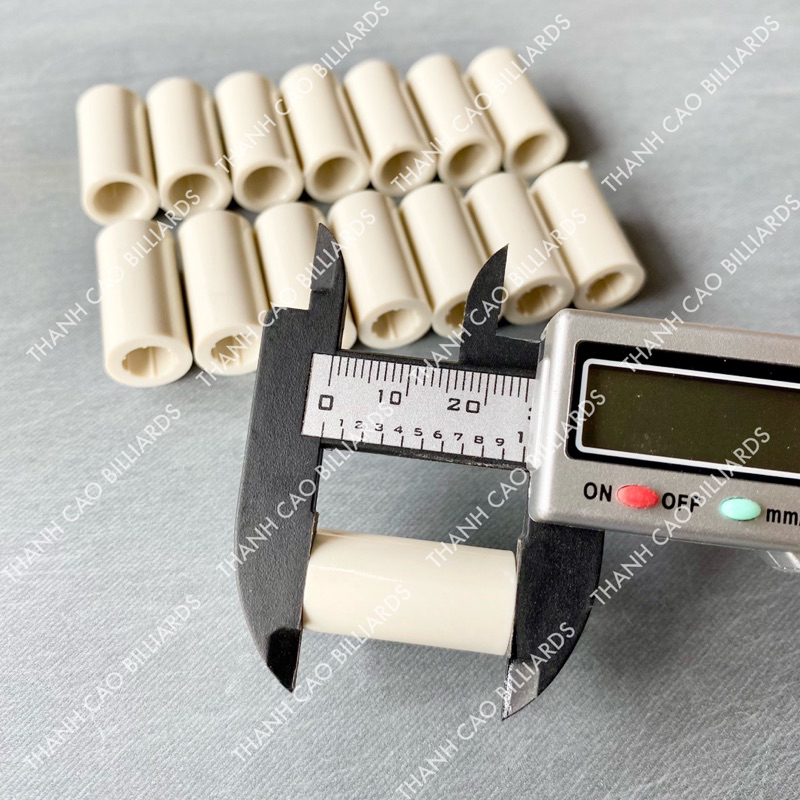 Phíp Nhựa Cơ Bida Bi-a 13mm Có Rãnh Trong Siêu Chắc Chắn | Phíp Trắng Đầu Gậy Bi-a