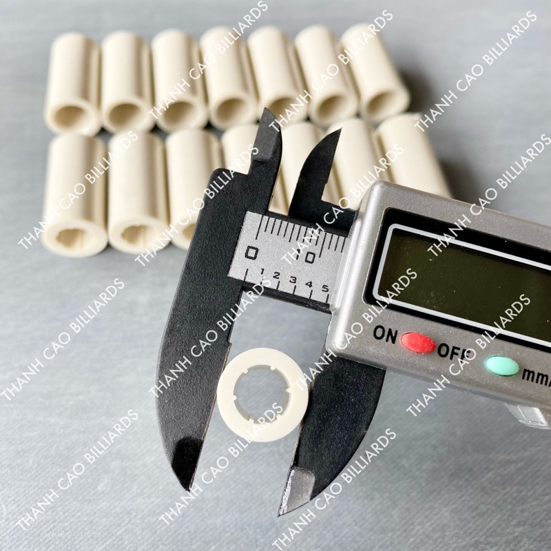 Phíp Nhựa Cơ Bida Bi-a 13mm Có Rãnh Trong Siêu Chắc Chắn | Phíp Trắng Đầu Gậy Bi-a