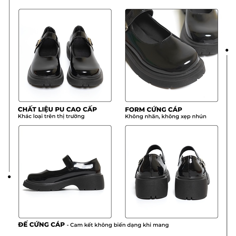 Giày Lolita đế cao 5cm dễ thương dành cho nữ thời trang, trending