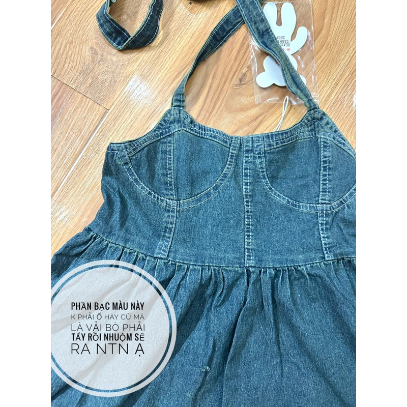 ÁO YẾM DENIM CÚP NGỰC DÁNG PEPLUM”LIYA” siêu xinh