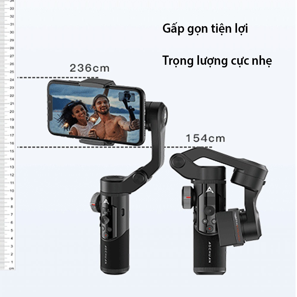 Gimbal quay phim chống rung điện thoại AOCHUAN SMART XR - Gậy quay vlog - kết nối bluetooth - điều hướng 4 chiều