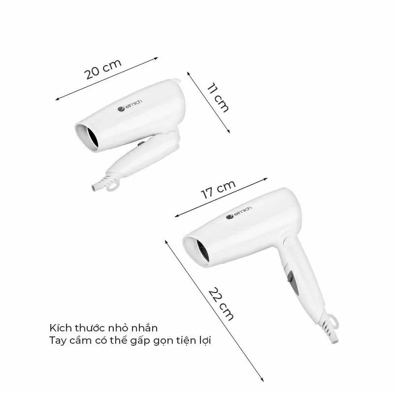 Máy sấy tóc Elmich HDE 1812. BH 24 tháng chính hãng. 1 đổi 1 trong vòng 12 tháng.