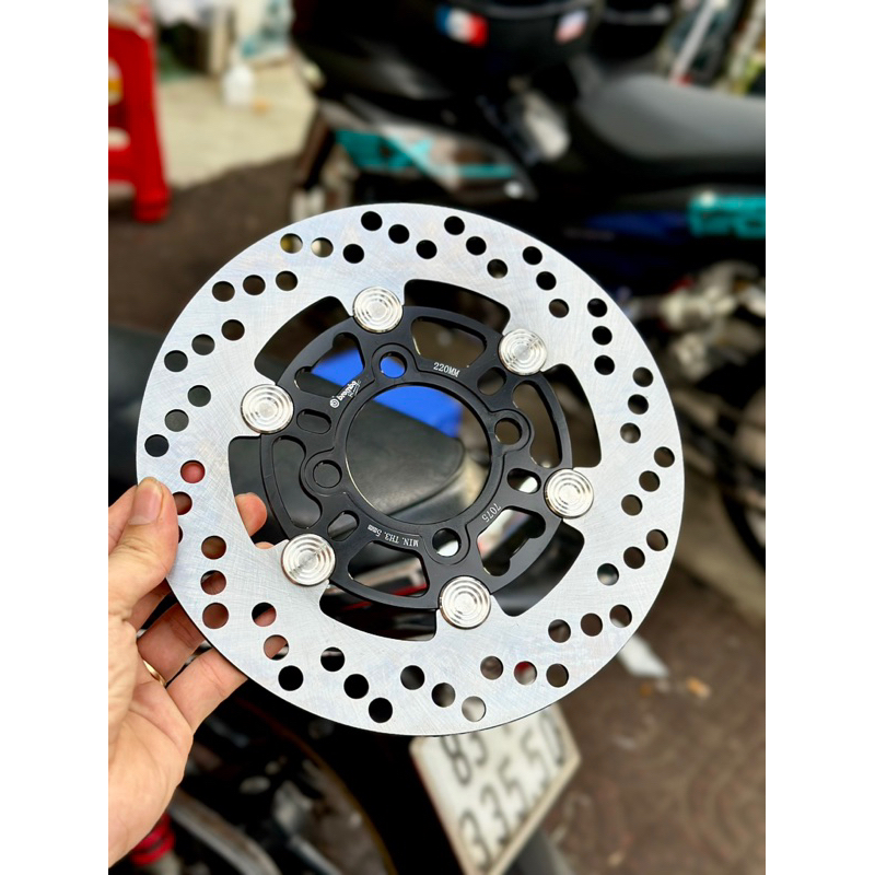 Đĩa BB Moto 3 220mm khoen inox 304 V1