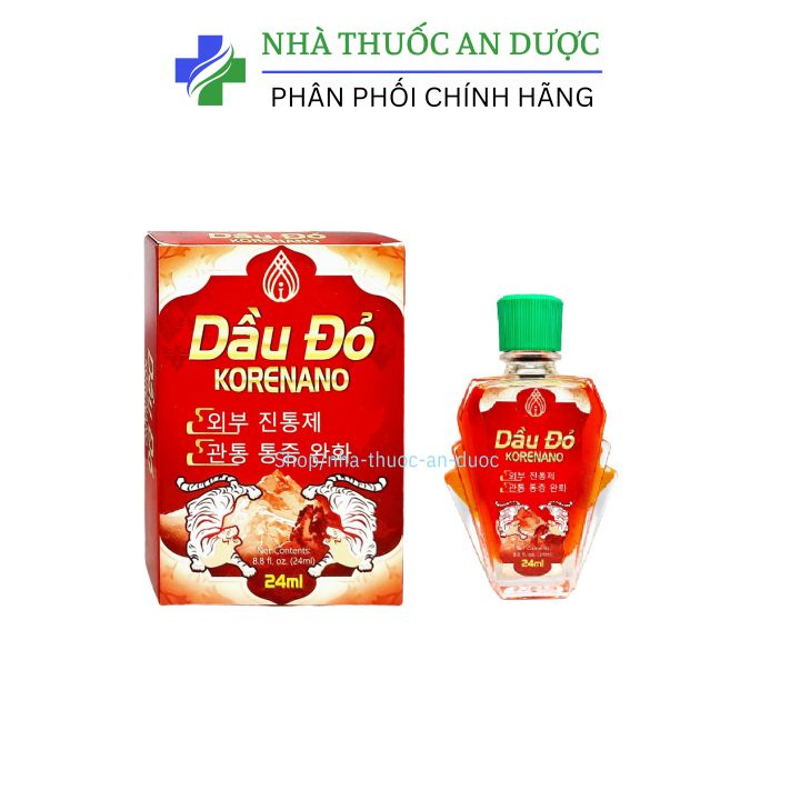 Dầu đỏ Korenano làm ấm và nóng nhanh, làm nóng các vùng vai, gáy, chân, tay – 24ml