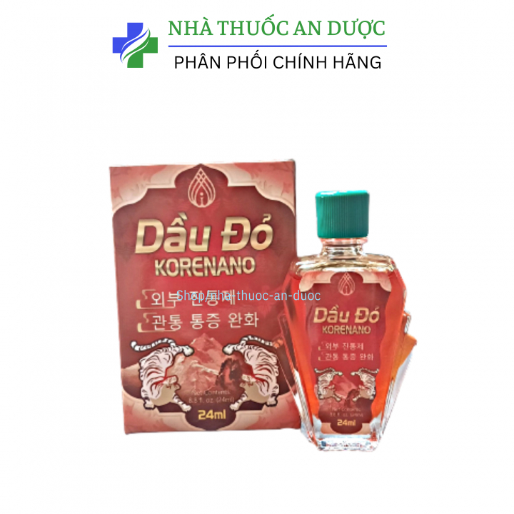 Dầu đỏ Korenano làm ấm và nóng nhanh, làm nóng các vùng vai, gáy, chân, tay – 24ml