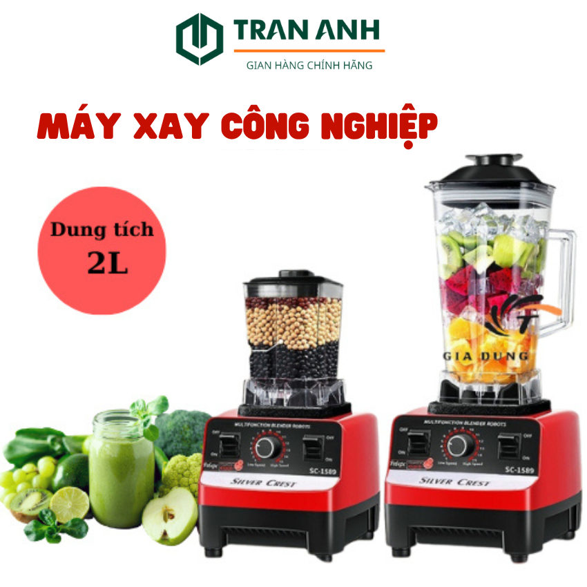 Máy Xay Sinh Tố Công Nghiệp Kaw 5500W - Xay Đá, Xay Thực Phẩm Cực Tốt - Bảo Hành Chính Hãng