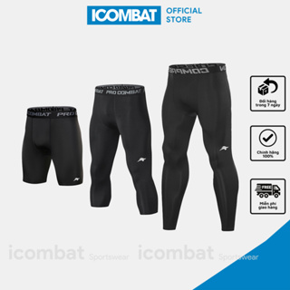 Quần legging nam combat bóng rổ quần giữ nhiệt nam đen iCombat v2