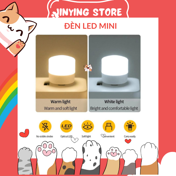 Đèn USB Mini Siêu Sáng Đèn ngủ đèn đọc sách