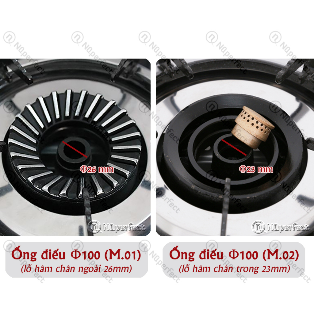 Họng ống điếu gang đơn/đôi chia lửa bếp gas dương Duxton DG-716, DG-741, DG-795, Sunhome SN2471VG, SN2571VG.. Chính hãng