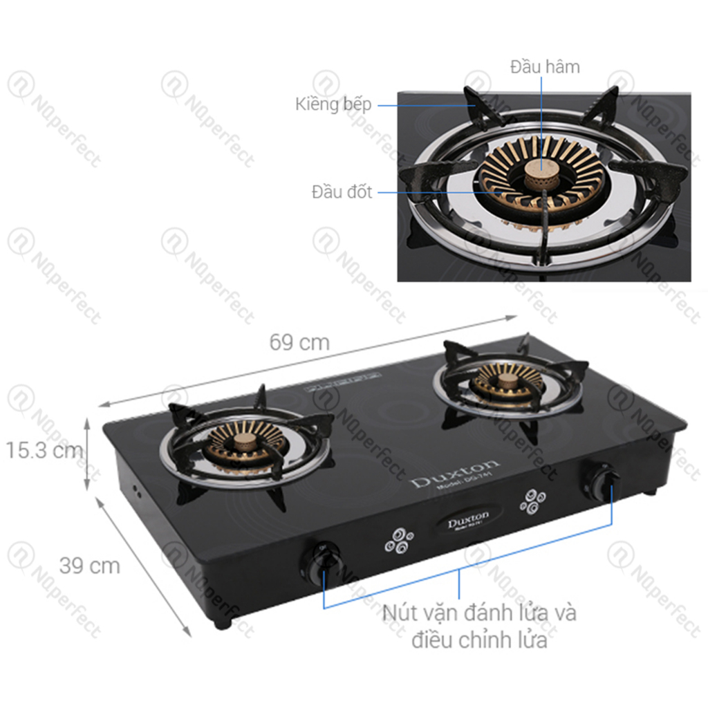 Họng ống điếu gang đơn/đôi chia lửa bếp gas dương Duxton DG-716, DG-741, DG-795, Sunhome SN2471VG, SN2571VG.. Chính hãng