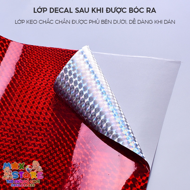 Giấy Màu Decan Bóng Óng Ánh Kim Tuyến Nhiều Màu Khổ 60x100cm