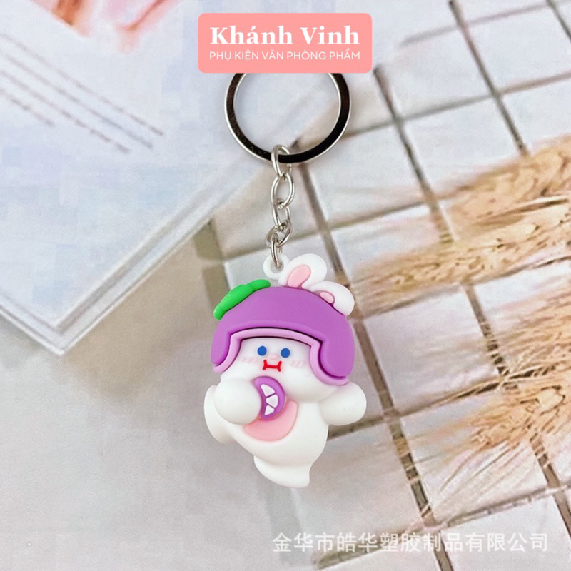Móc Khoá Chú Thỏ Cosplay Hoa Quả - Phụ Kiện Văn Phòng Phẩm Khánh Vinh