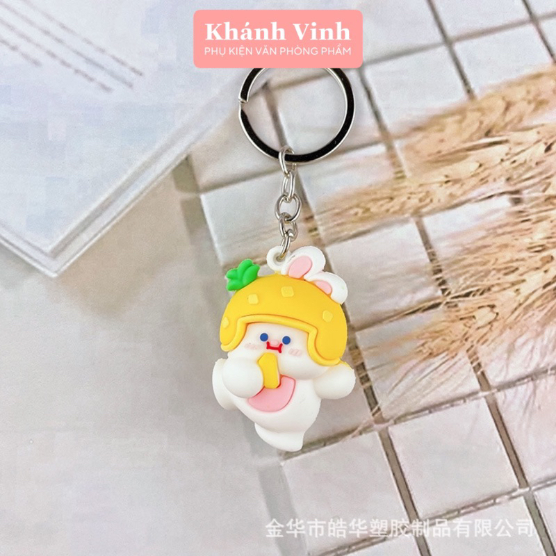 Móc Khoá Chú Thỏ Cosplay Hoa Quả - Phụ Kiện Văn Phòng Phẩm Khánh Vinh
