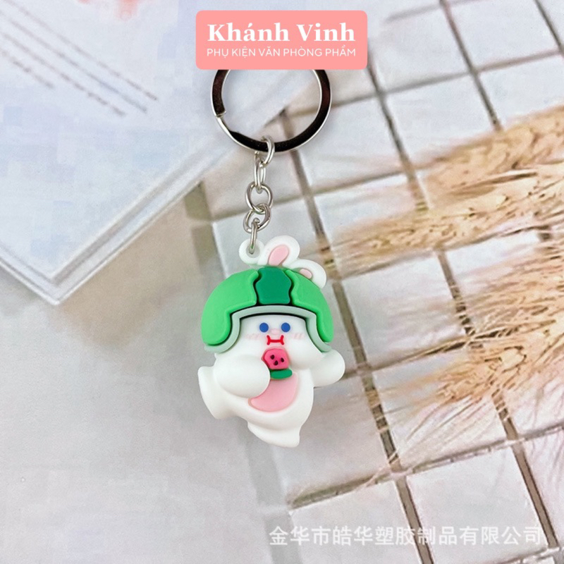 Móc Khoá Chú Thỏ Cosplay Hoa Quả - Phụ Kiện Văn Phòng Phẩm Khánh Vinh