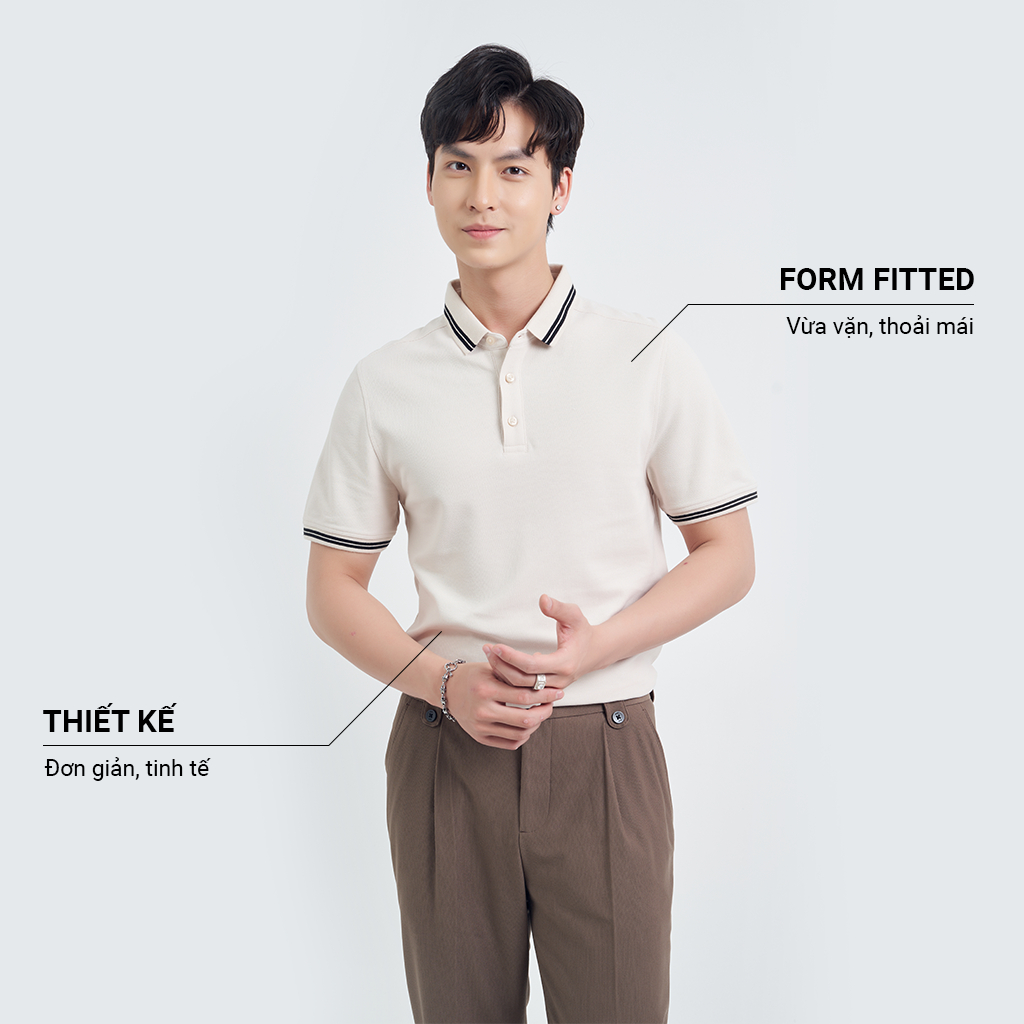 Áo Polo Nam Cổ Đức Form Fitted Chất Liệu Cotton Cao Cấp KRIK - PL2005