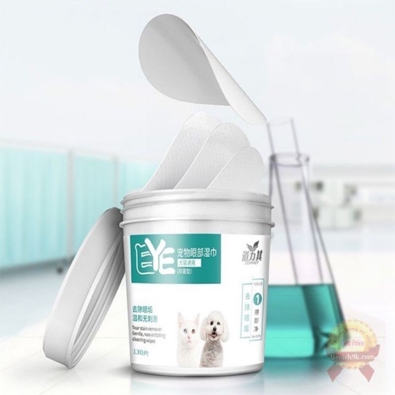 Bông lau mắt chó mèo hộp 130 miếng