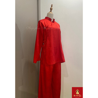 Đồ lót hầu đồng họa tiết chữ thọ, chất liệu lụa gấm cao cấp, màu đỏ tươi