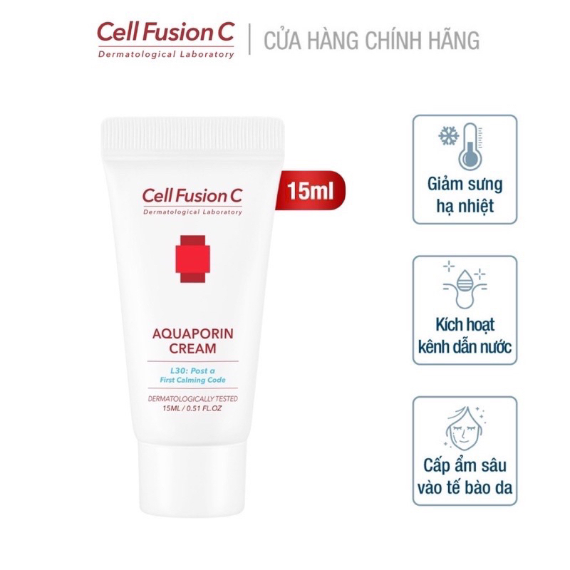 Kem Dưỡng Cho Da Nhạy Cảm Cell Fusion C Aquaporin Cream Minisize 15ml