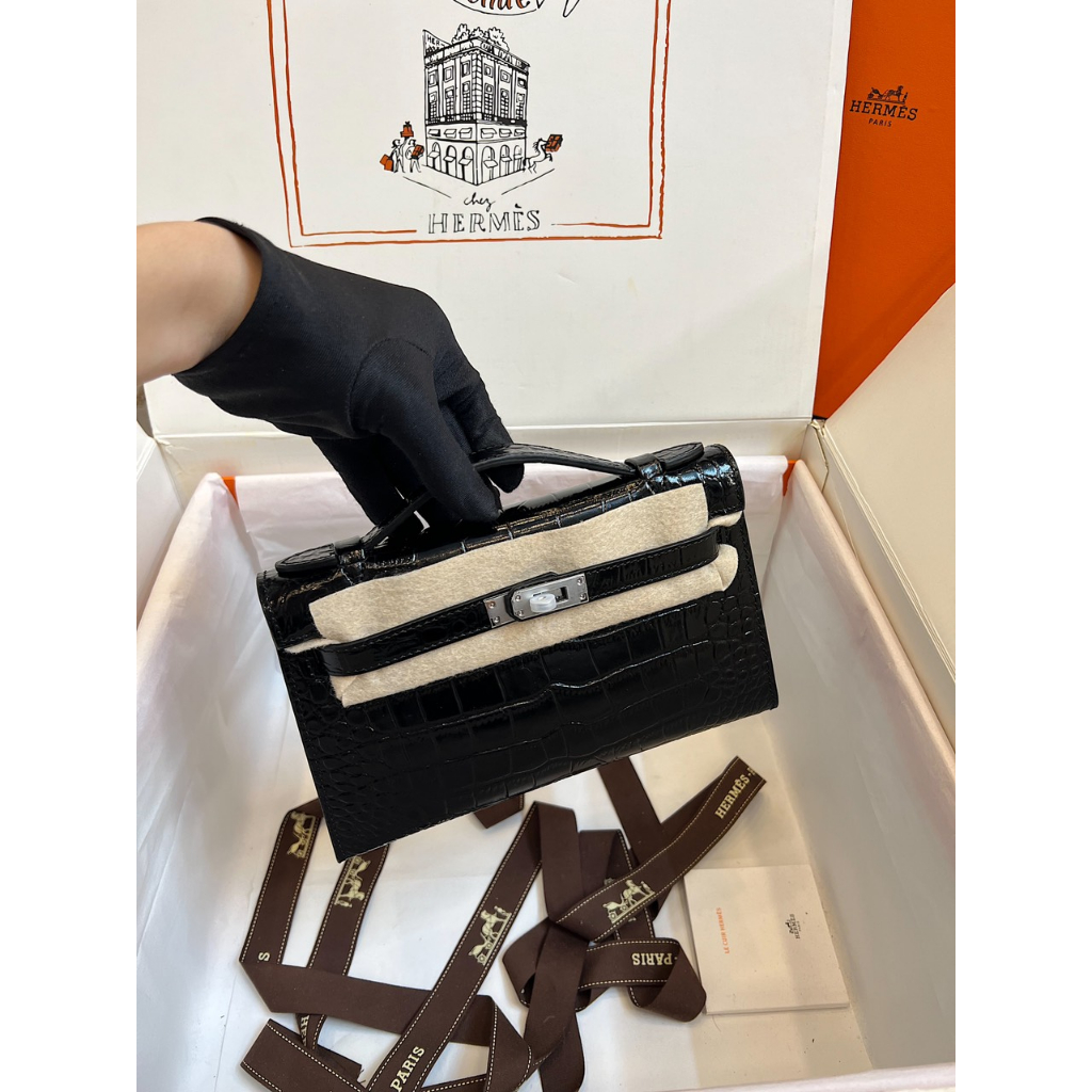 TÚI HERME POCHETTE SZ22 DA RẮN