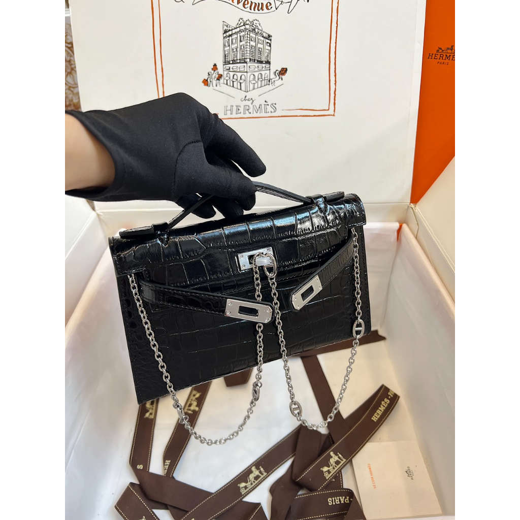 TÚI HERME POCHETTE SZ22 DA RẮN