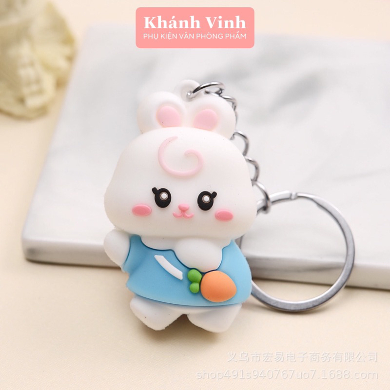 Móc Khoá Hình Thú Mông Cong Gấu, Khỉ, Thỏ, Lợn - Phụ Kiện Văn Phòng Phẩm Khánh Vinh