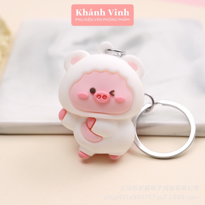 Móc Khoá Hình Thú Mông Cong Gấu, Khỉ, Thỏ, Lợn - Phụ Kiện Văn Phòng Phẩm Khánh Vinh