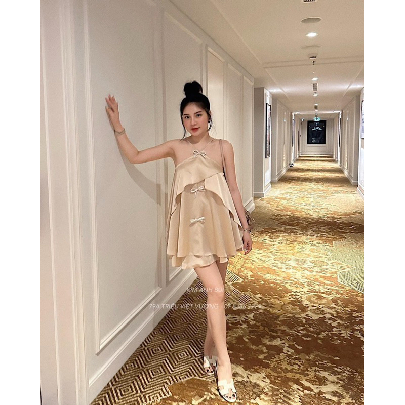 Set lụa nơ hot hit chuẩn Kim Anh Bùi