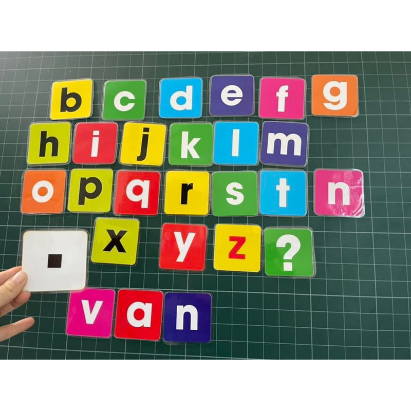 Chữ cái tiếng anh sẵn nam châm lá