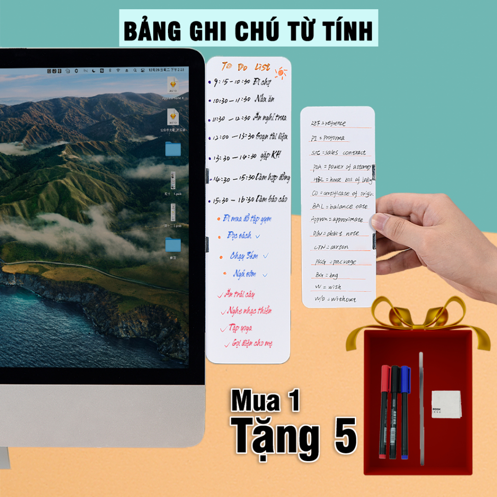 Bảng trắng ghi chú bảng viết lên plan ghi chú máy tính bảng lên kế hoạch từ tính có thể xoá được gắn lên mọi bề mặt