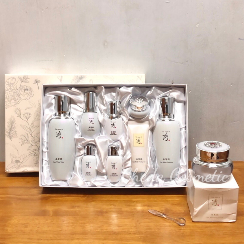 Set Sagasu Dưỡng Trắng Da The Saga Of Xiu Sunhyeyun Pure White Special Set.