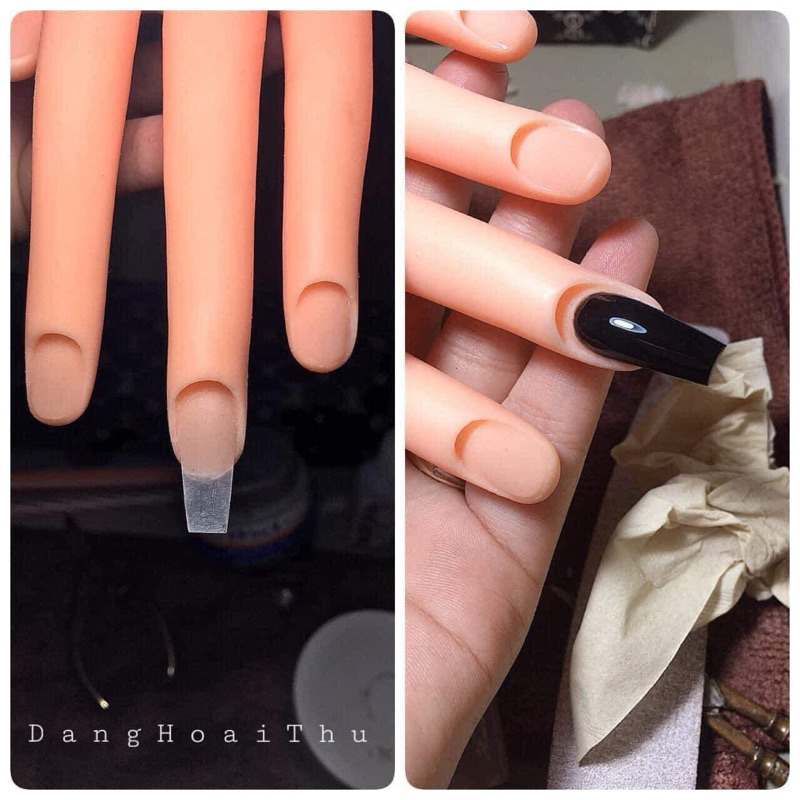 Bàn tay cao su học nail bẻ được linh hoạt