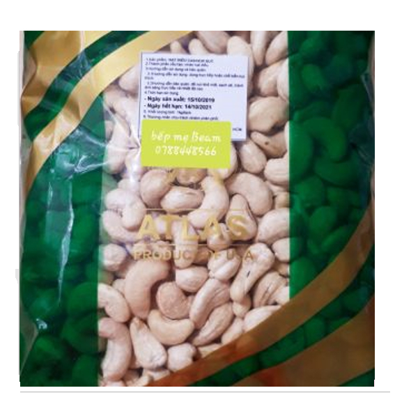 Hạt điều nguyên sống hiệu Atlas 1kg