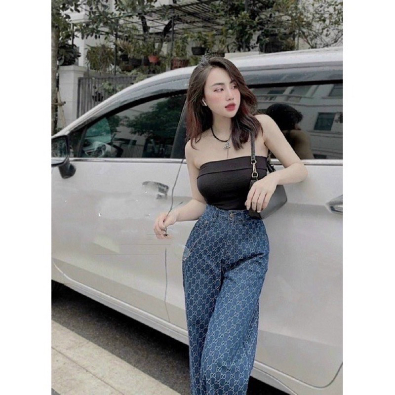 Áo Ống Croptop Vành To Màu Trơn Chất Borip