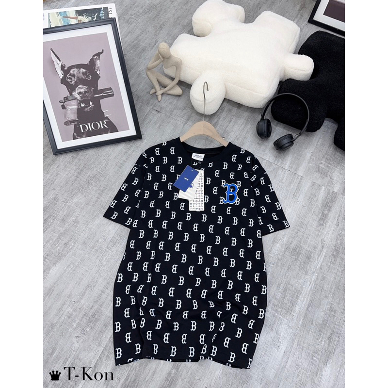 Áo phông M.L.B full chữ B hàng QC chất cotton tàu siêu mát ảnh thật  - Sẵn